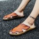 Men Non Slip Hand Stitching Splicing Large Size Soft Sole Casual Slippers