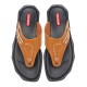 Men Leather Slip Resistant Metal Buckle Soft Casual Beach Slippers