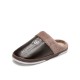 Men Warm Lined Stitching Slip-On Backless Soft Casual Slippers