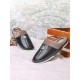 Men Warm Lined Stitching Slip-On Backless Soft Casual Slippers