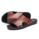 Men Metal Decoration Opened Toe Comfy Soft Sole Casual Beach Slippers