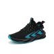 Men Knitted Fabric Breathable  Non Slip Athletic Running Walking Blade Type Sneakers