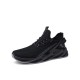 Men Knitted Fabric Breathable  Non Slip Athletic Running Walking Blade Type Sneakers