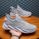 Men Knitted Fabric Breathable  Non Slip Athletic Running Walking Blade Type Sneakers