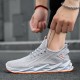 Men Knitted Fabric Breathable  Non Slip Athletic Running Walking Blade Type Sneakers