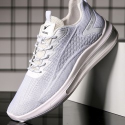 Men Knitted Fabric Air-cushion Shock Absorption Running Shoes