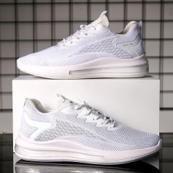 Men Knitted Fabric Air-cushion Shock Absorption Running Shoes