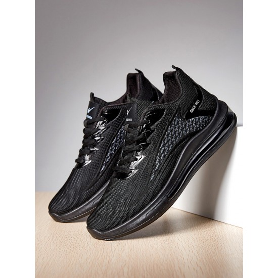 Men Knitted Fabric Air-cushion Shock Absorption Running Shoes