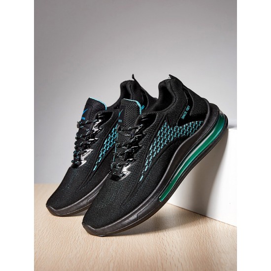 Men Knitted Fabric Air-cushion Shock Absorption Running Shoes