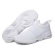 Men Elastic Band Portable Slip On Running Shoes Light Casual Sneakers