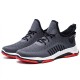 Men Knitted Fabric Breathable Lace Up Soft Comfy Sports Running Sneakers