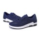 Men Knitted Fabric Lace Up Running Shoes Casual Walking Sneakers