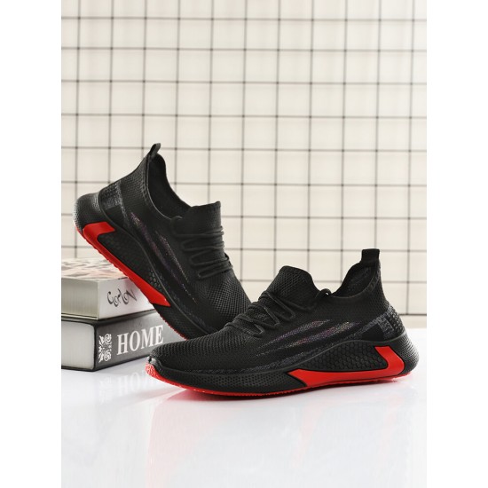 Men Breathable Light Weight Lace Up Sports Running Casual Walking Shoes