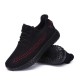 Large Size Men Knitted Fabric Breathable Casual Running Sneakers