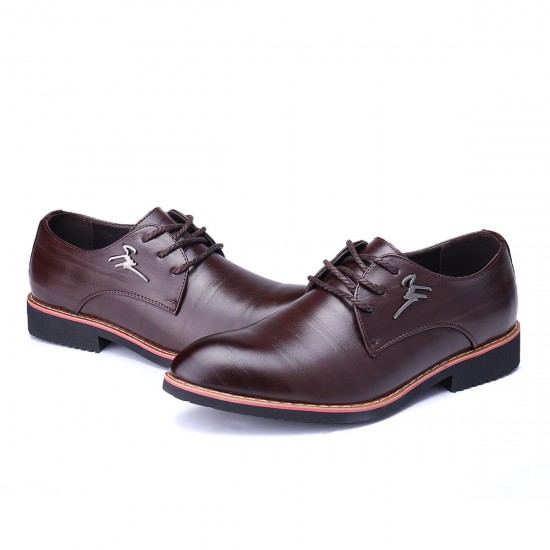 Men Classic Pointed Toe Lace Up Bsiness Formal Dress Shoes