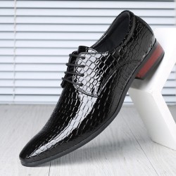 Large Size Men Stylish Leather Slip Resistant Business Formal Shoes