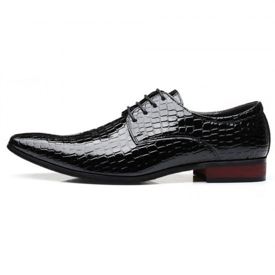 Large Size Men Stylish Leather Slip Resistant Business Formal Shoes