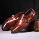 Men Leather Splicing Metal Buckle Non-slip Slip-ons Formal Shoes