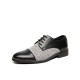 Men Stylish Brogue Cap Toe Derby Shoes Lace Business Formal Dress Shoes