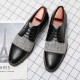 Men Stylish Brogue Cap Toe Derby Shoes Lace Business Formal Dress Shoes