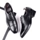 Men Microfiber Leather Non Slip Cap Toe Business Formal Dress Shoes