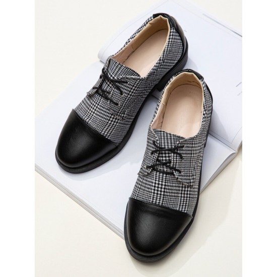 Men British Style Cap Toe Comfy Lace Up Formal Dress Shoes