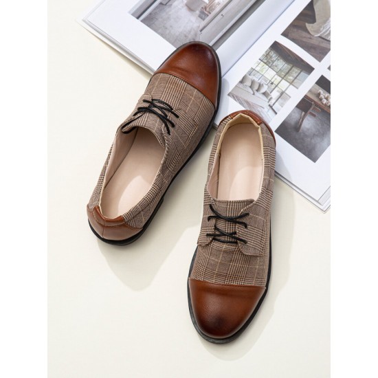 Men British Style Cap Toe Comfy Lace Up Formal Dress Shoes