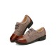 Men British Style Cap Toe Comfy Lace Up Formal Dress Shoes