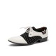 Men Vintage Color Blocking Pointed Toe Business Casual Dress Shoes