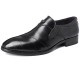 Men Leather Splicing Non-slip Soft Sole Slip On Business Formal Shoes