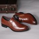 Men Leather Splicing Non-slip Soft Sole Slip On Business Formal Shoes