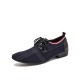 Men Stylish Pointed Toe Lace Up Business Canvas Dress Shoes