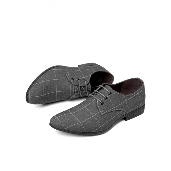 Men Pointed Toe Canvas Business Casual Dress Shoes