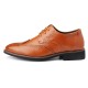 Men Brogue Carved Pointed Toe Lace Up Oxfords Formal Dress Shoes