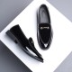 Large Size Men Leather Splicing Slip On Formal Dress Shoes