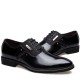 Men Stylish Leather Splicing Lace Up Business Formal Dress Shoes