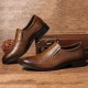 Men Stylish Crocodile Pattern Slip On Formal Dress Shoes