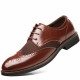 Large Size Men Brogue Carved Leather Splicing Formal Oxfords