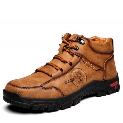 Men Durable Comfort Round Toe Lace Up Outdoor Casual Ankle Boots