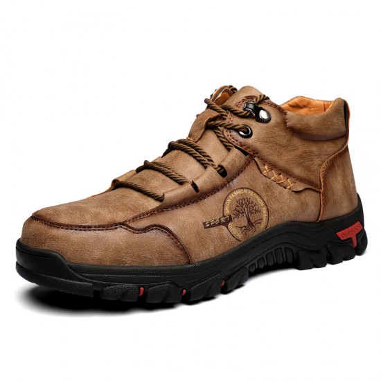 Men Durable Comfort Round Toe Lace Up Outdoor Casual Ankle Boots