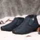 Men Outdoor Waterproof Warm Lining Hook Loop Casual Ankle Boots