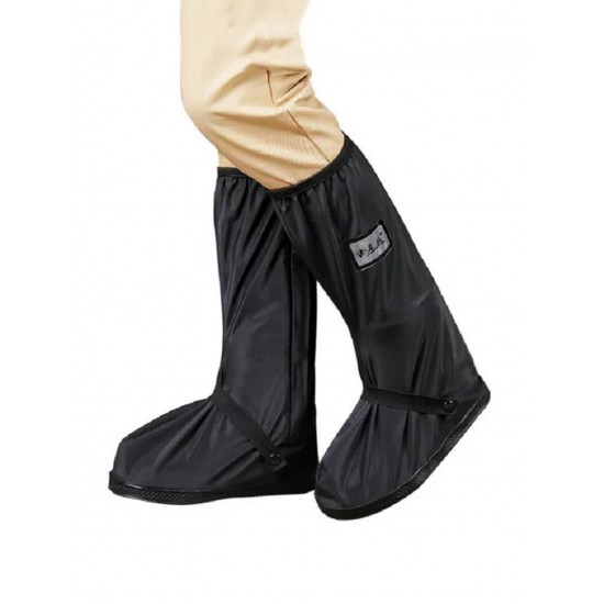 Men Waterproof Slip Resistant High Top Side Zipper Rain Boots Covers