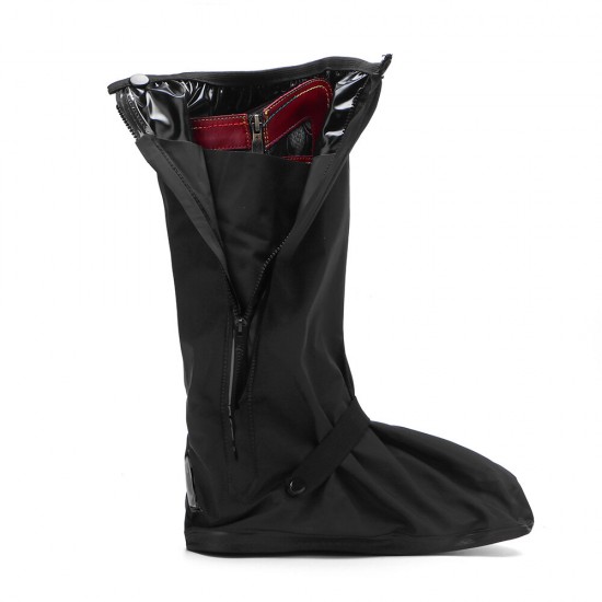 Men Waterproof Slip Resistant High Top Side Zipper Rain Boots Covers