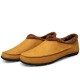 Men Large Size Plush Lining Microfiber Leather Non-slip Casual Slippers