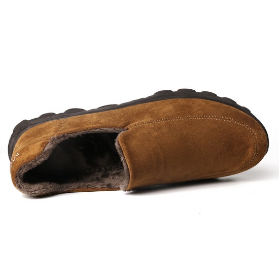 Men Warm Plus Lining Soft Sole Slip On Comfy Casual Boots