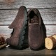 Men Warm Plus Lining Soft Sole Slip On Comfy Casual Boots