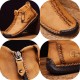 Men Hand Stitching Leather Non Slip Side Zipper Casual Boots