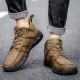 Men Microfiber Leather Non Slip Soft Sole Outdoor Casual Ankle Boots