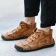 Men Vintage Hand Stitching Comfort Soft Leather Boots