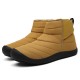 Men Waterproof Warm Lining Hook Loop Toe Protective Casual Ankle Boots